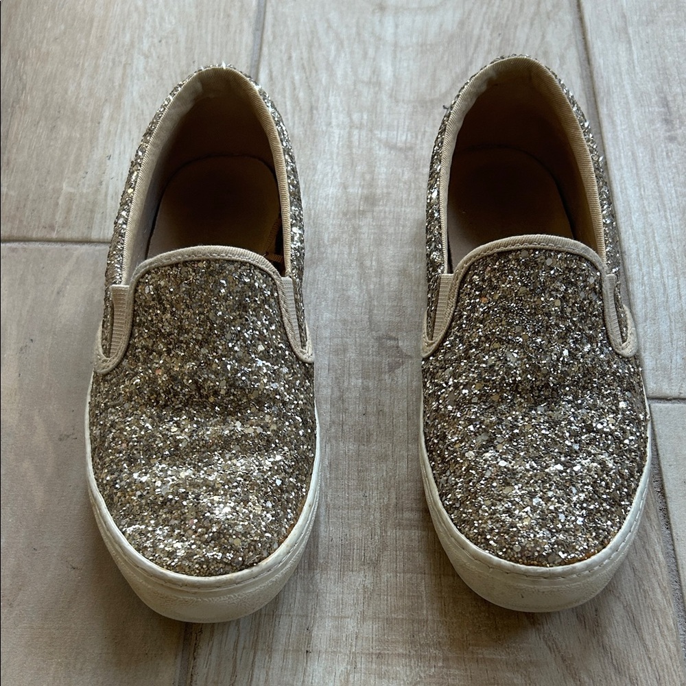 Old Navy Sparkling Gold Slip-On Sneakers